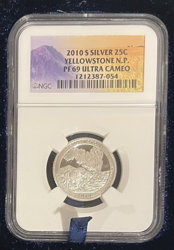 2010 S PROOF SILVER 5 COIN QUARTER SET NGC PF69 ULTRA CAMEO NATIONAL PARKS 25C - Picture 3 of 7