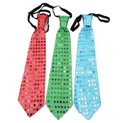 LED Cravatta con paillettes luci LED Panno Cravatte a LED - Foto 3 di 5