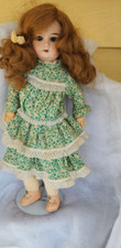 16'' Antique Armand Marseille Germany doll 390, sleepy eyes in green