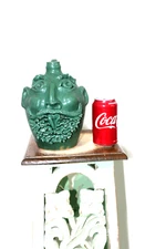 vicki miller face jug , pottery, folk art 10''x7''