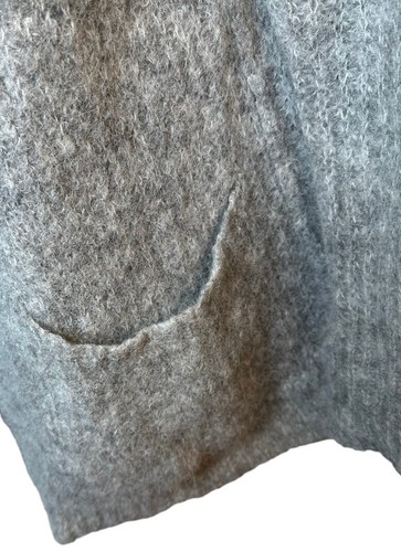 Cárdigan abierto Free People para mujer XS mezcla de alpaca suéter bolsillos gris de gran tamaño - Imagen 6 de 9