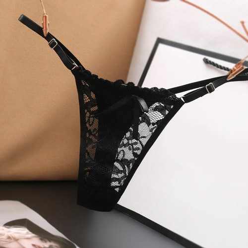 Women Sexy Lace Briefs Sheer Thong G-String Panties Lingerie Knickers Underwear - Picture 16 of 18