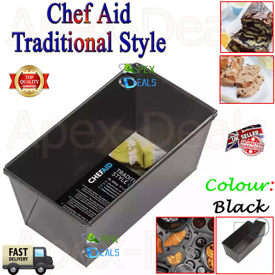 Chef Aid Traditionelle 2 Pfund Rechteckige Brot Metall Stil Laib Blech Pfanne Antihaft UK