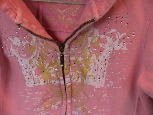 SUDADERA PARA NIÑAS ARIZONA TAMAÑO ROSA GRANDE CON LENTEJUELAS MARIPOSA - Imagen 5 de 8