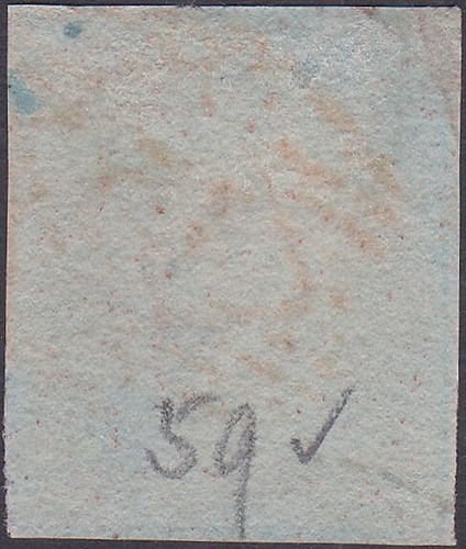 1841 SG10 1d PLACA MARRÓN ROJO PROFUNDO 59 LONDRES INTERIOR '15 CANCELAR 4 MÁRGENES (DK) - Imagen 2 de 2