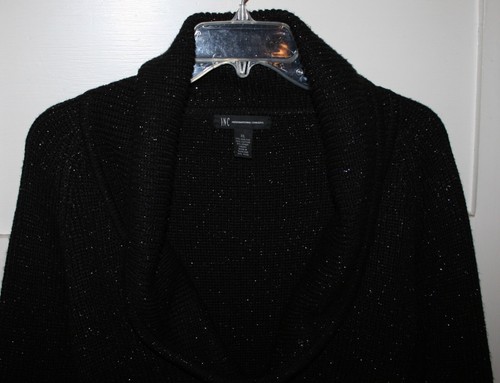 INC International Concepts Women's Sweater Shimmery Ribbed Shrug Black Size XL - Bild 3 von 5