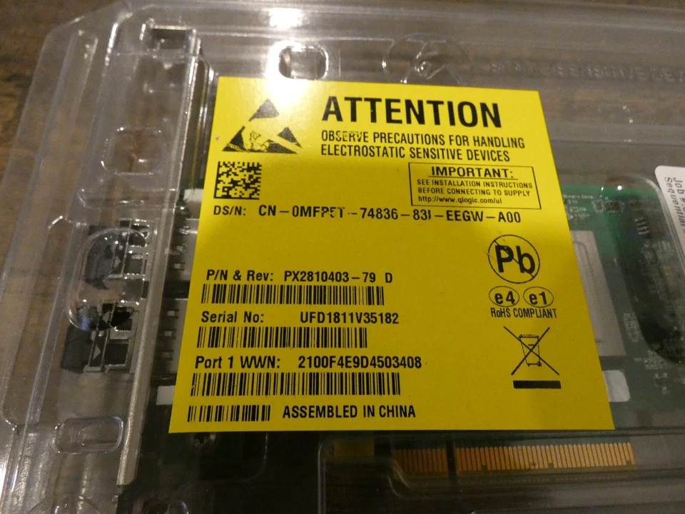 New in Box QLE2562 DELL 0MFP5T QLOGIC DUAL PORT 8GB Fiber Channel HBA - Image 2 of 4