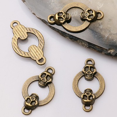 16pcs antiqued bronze color oval musical staff design charms EF0664