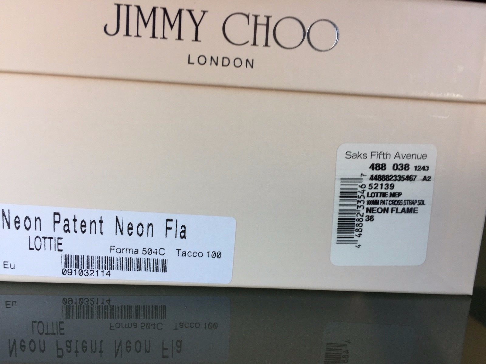 Jimmy Talla Choo Lottie neón llama patente Sandalia Talla Jimmy 38 8M. 695 670986 Jimmy Talla Choo Lottie neón llama patente Sandalia Talla Jimmy 38 8M. 695 670986