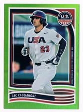 7/10 2024 Panini USA Stars & Stripes Jac Caglianone Gold Foil Rookie Card Royals