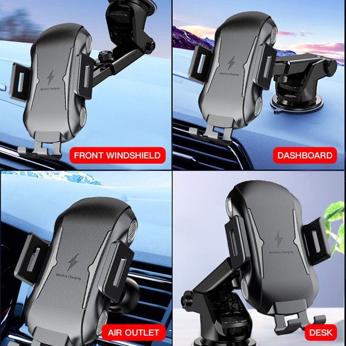 Wireless Car Charger 15W Auto-Clamping Mount Holder for iPhone Samsung Google LG - Picture 5 of 10