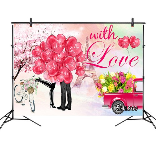 Accesorios de estudio de fondo de fotografía con telón de fondo de corazón rojo rosas del Día de San Valentín - Imagen 40 de 58
