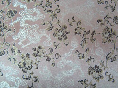 Faux Silk Brocade (Silver Gray) Jacquard Damask Kimono Fabric Material BL20 - Picture 26 of 33