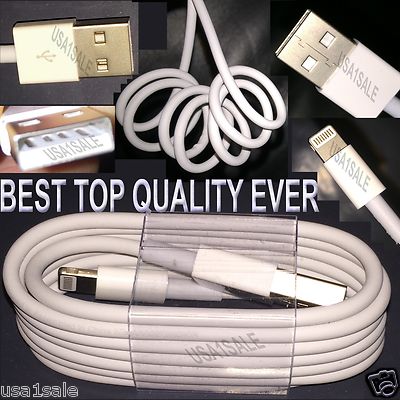 Highest Quality USB Cable Data Sync Charger Cord for Apple iPhone 5 5C 5S 6 Plus