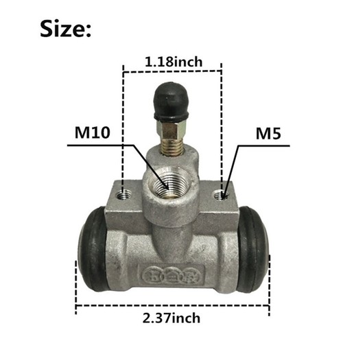 15.88 drum brake wheel cylinder assembly for Lvtong & clubcar golf cart 2pcs - Bild 2 von 15
