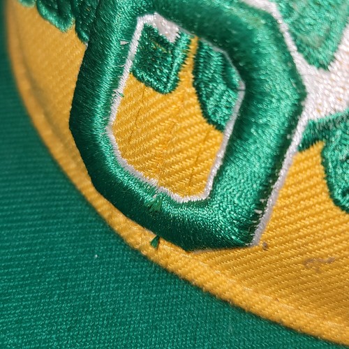 De colección Oregon Ducks Bordado Arco de Lana SnapBack Amarillo Verde LEER - Imagen 5 de 9