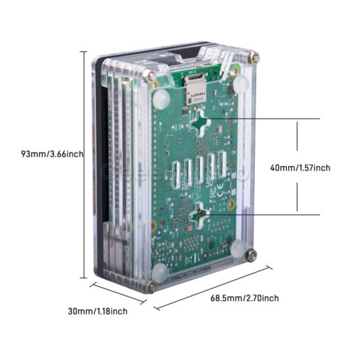Acrylic Case 9 Layers Enlosure With Cooling Fan Heatsinks For Raspberry Pi 5 - Picture 2 of 15