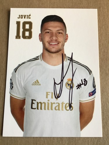 Luka Jovic, Serbia ๐ท๐ธ Real Madrid 2020/21 hand signed