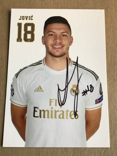 Luka Jovic, Serbie  Real Madrid 2020/21 signé main - Photo 1 sur 1