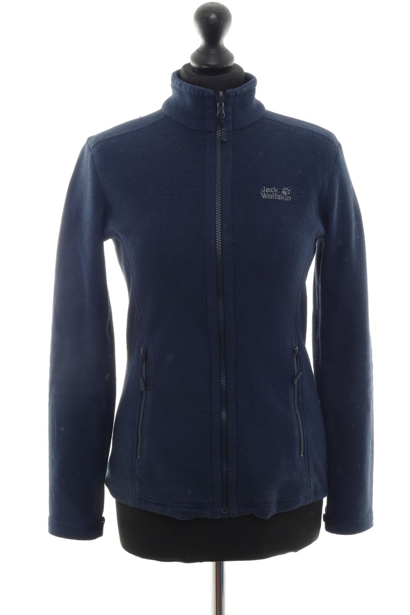Jack Wolfskin Damen Fleecejacke Jacke XS blau dunkelblau Zip - Main Image