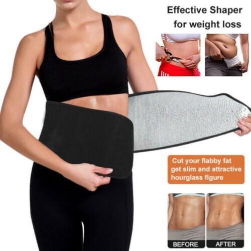 Waist Trimmer Trainer Stomach Wrap Sweat Belt Weight Loss Flat Tummy Plus Size - Picture 11 of 12