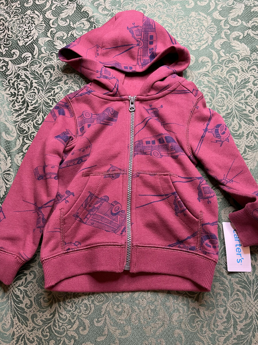 NWT 24m carters fire truck ambulance Rescue zip hoodie NWT 24m carters fire truck ambulance Rescue zip hoodie