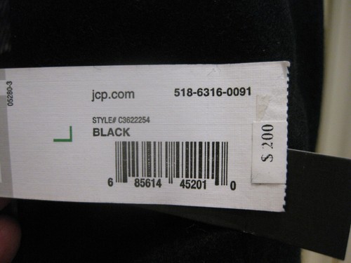 Claiborne Peacoat Mens Size Large Black Wool Blend Double Breasted Coat Jacket - Picture 4 of 6