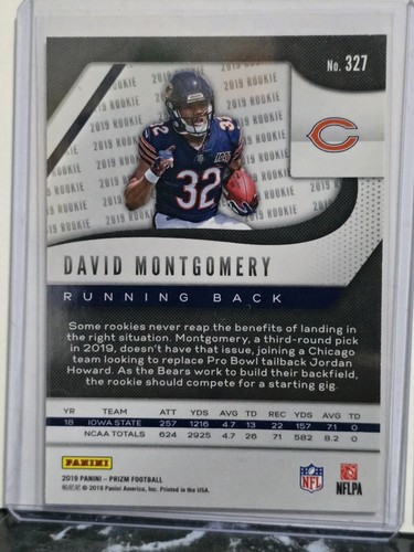 3x David Montgomery 2019 Prizm Football #327 Rookie RC - Bild 6 von 8