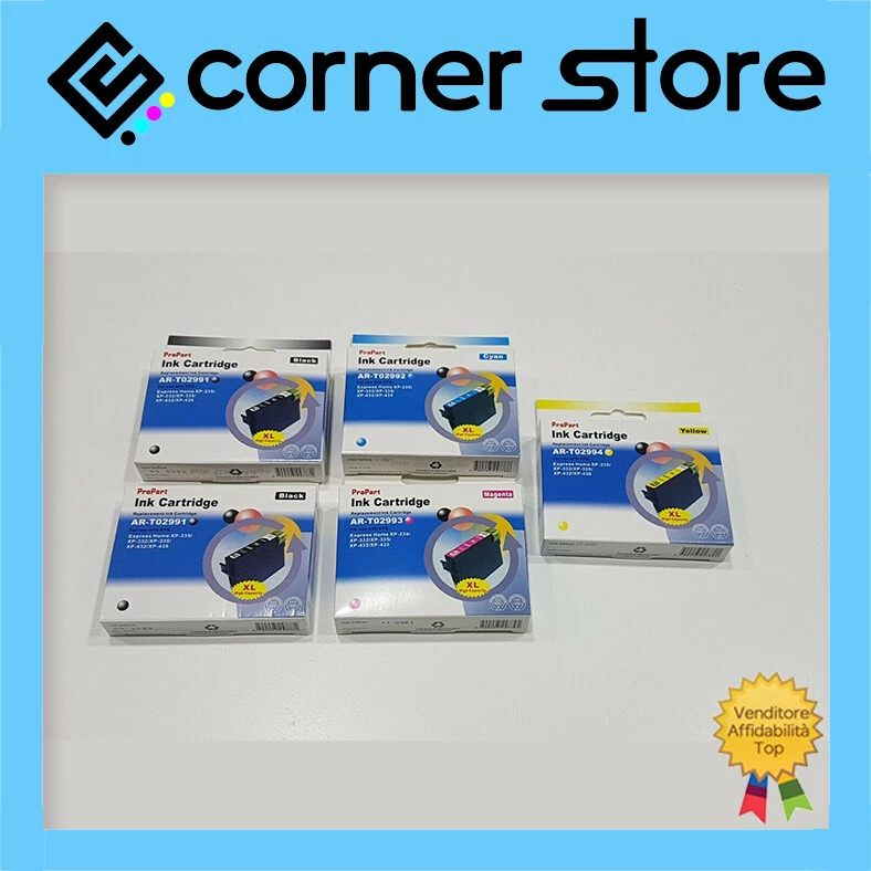KIT 5 Cartucce compatibili T2991 T29XL nero+colore Epson XP 235 432 435 245 445