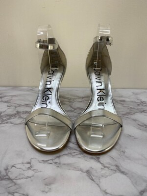 calvin klein women's fairy dress sandals Calvin Klein Women's Fairy Dress Sandals, Silver, 7.5M