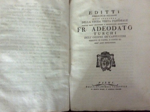 ADEODATO TURCHI - OMELIE E LETTERE PASTORALI Parma stamperia vescovile 1788-1794 - Imagen 5 de 24