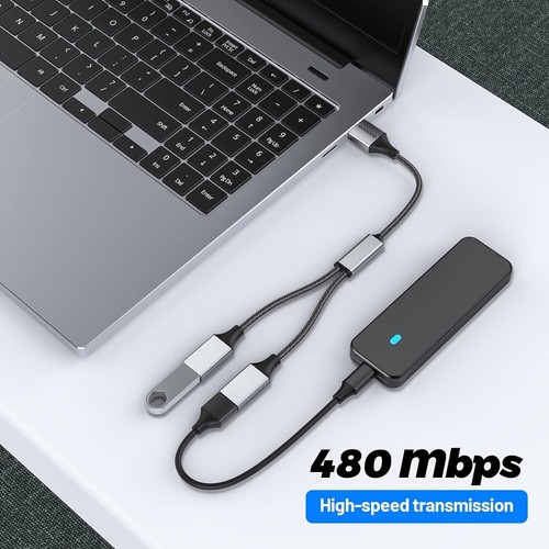 MOGOOD USB Splitter Kabel USB Y Splitter Adapter Dual USB 2.0Netzkabe Lweiterung - Bild 11 von 24