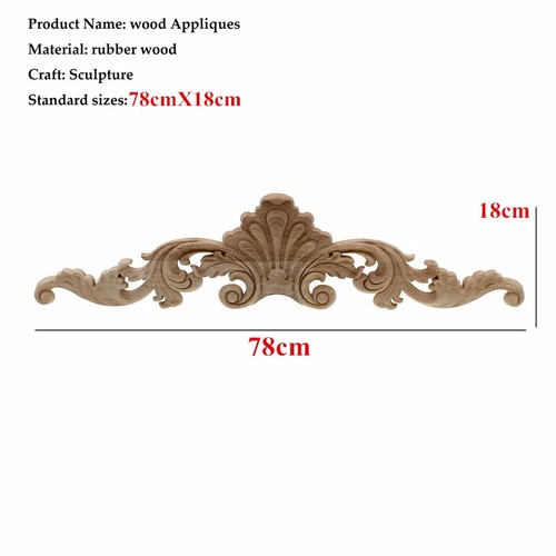Woodcarving Furniture Vintage Home Decor Garden Decoration Solid Flower Applique - Picture 42 of 48