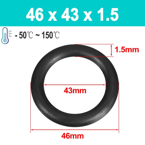 Metric Black EPDM Rubber Seal O-Rings - 1mm to 97mm Inside Dia & 1.5mm Thickness - Picture 83 of 111