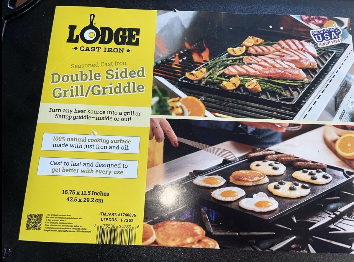 Lodge ダブルサイド グリル・グリドル 筆者愛用】1枚で2WAY！LODGE(ロッジ)の両面焼き×5mm厚の鉄板