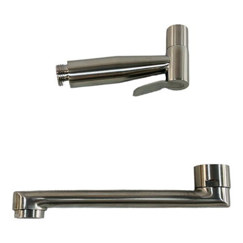 HomeLava Wasserhahn Küche Wandmontage Wandarmatur Spritzpistole 2 Strahlarten - Bild 9 von 11