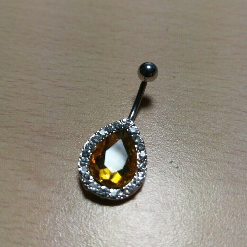 Belly Bars Navel Button Piercing Rings Crystal Body Jewellery Dangle Ring Silver - Picture 144 of 259