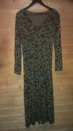 GUDRUN SJODEN LONG SLEEVE FLORAL VISCOSE/WOOL V-NE
