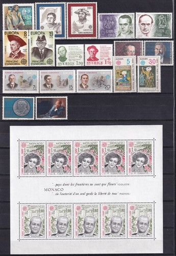 Europa CEPT 1980 anno completo 67 francobolli + 2 S/S 32 paesi MNH VF - Foto 3 di 4