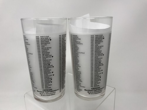 Lotto di 2 bicchieri Julep vintage 119° Preakness Derby 21 maggio 1994 alti 51/2" - Foto 8 di 10