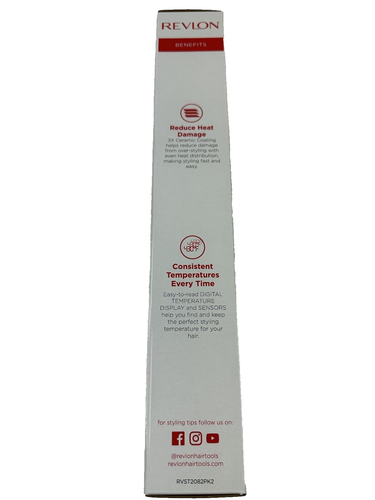 Revlon Perfect Heat 1" Ceramic Flat Iron Hair Straightener, Black - Picture 2 of 4