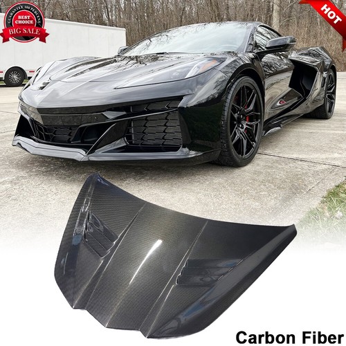 For Chevrolet Corvette C8 Z06 2022-2024 CARBON FIBER Bonnet Hood Engine Cover - Picture 1 of 12