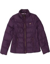 Napapijri Womens Graphic Padded Jacket Uk 18 Xl Purple Polyester Bm21