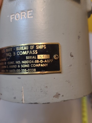 USN US Navy Bureau Of Ships Number no 5 Compass Vintage Mark 2 boat ww2 ww1 2b82 - 第 16/19 張圖片