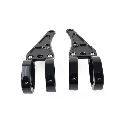 49MM Motorrad Scheinwerfer Halterung Clamp Gabel Rohr Halter Für Harley Schwarz - Picture 6 of 11