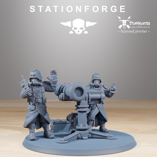 Armas de batalla Grim Guard - Station Forge - Tabletop Wargaming Korps Waffenteams - Imagen 5 de 15