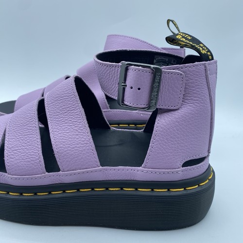Doc Martens Clarissa II Quad Strap Sandals Lilac Pisa Leather Women 8/ 39EU NWOB - Picture 9 of 16