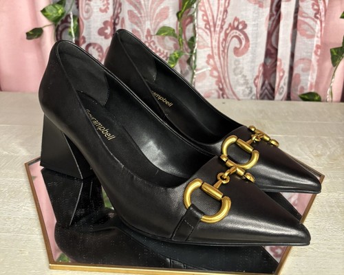 Jeffrey Campbell Happy Hour Pointed Toe Pumps Heels Women’s Size 6.5 Black - Picture 3 of 10