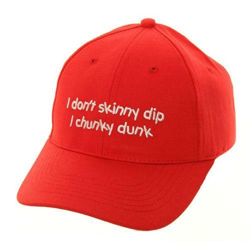 Novelty Baseball Caps " I Don't Skinny Dip I Chunky Dunk, Ideal Gift - Picture 1 of 1