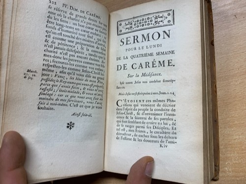 1774 "SERMONS DE M MASSILLON EVEQUE DE CLERMONT" VOL 3 LIBRO RELIGIOSO (P3) - Imagen 10 de 12